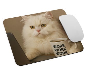 Cute Cat Mousepad – Funny Desk Accessory for Cat Lovers
