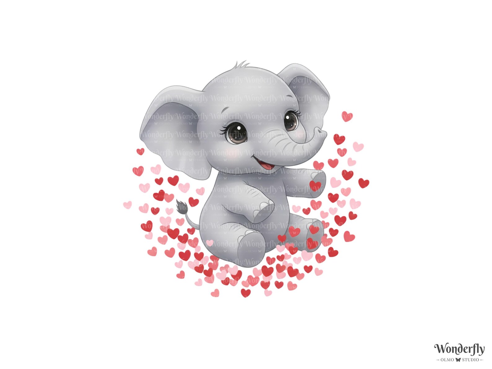 20 Watercolor Baby Elephant Clipart: Nursery Pngs (digital Download) - Etsy