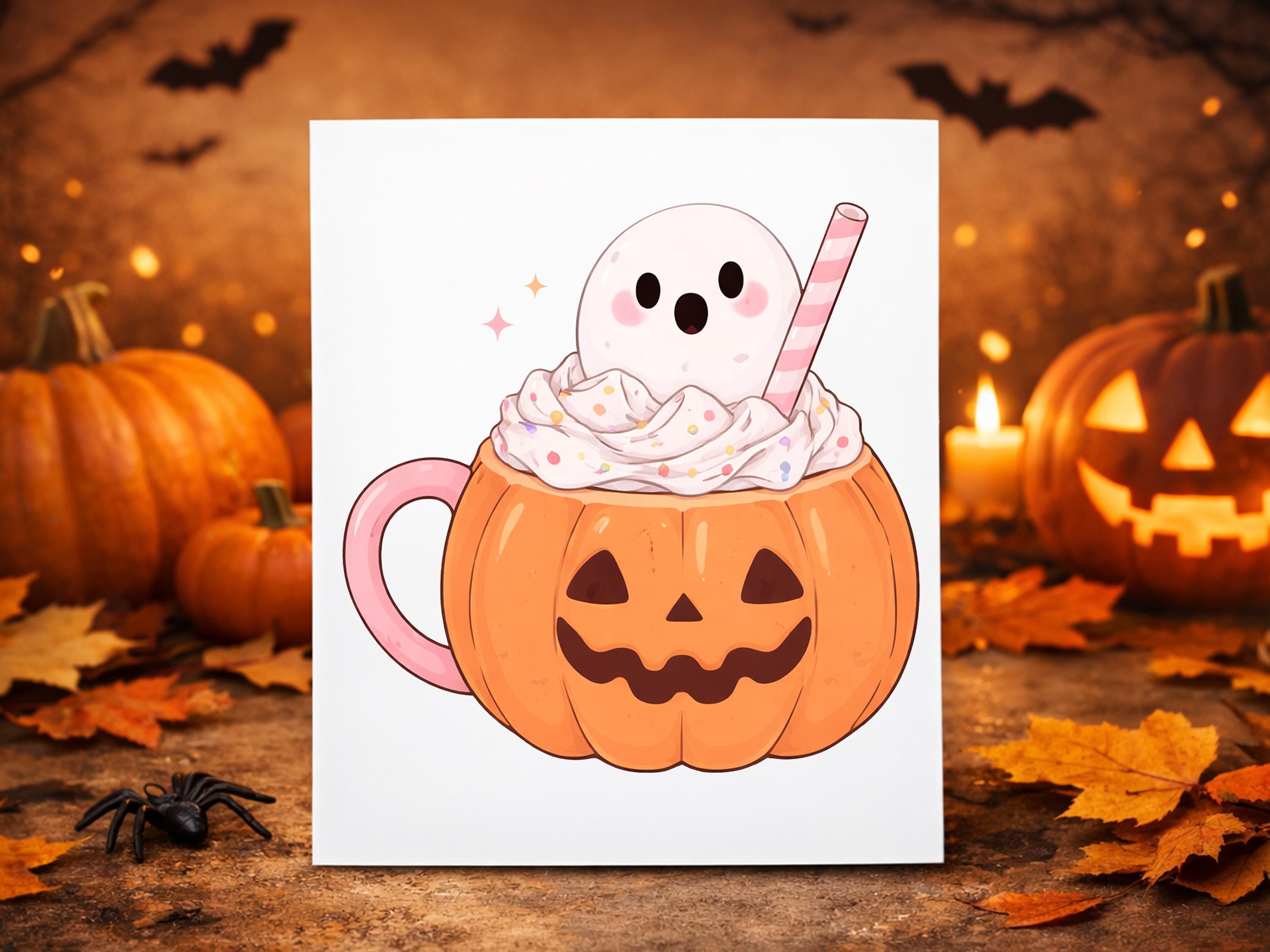 Pastel Halloween Clipart Bundle, Cute Spooky Kawaii Halloween Png ...
