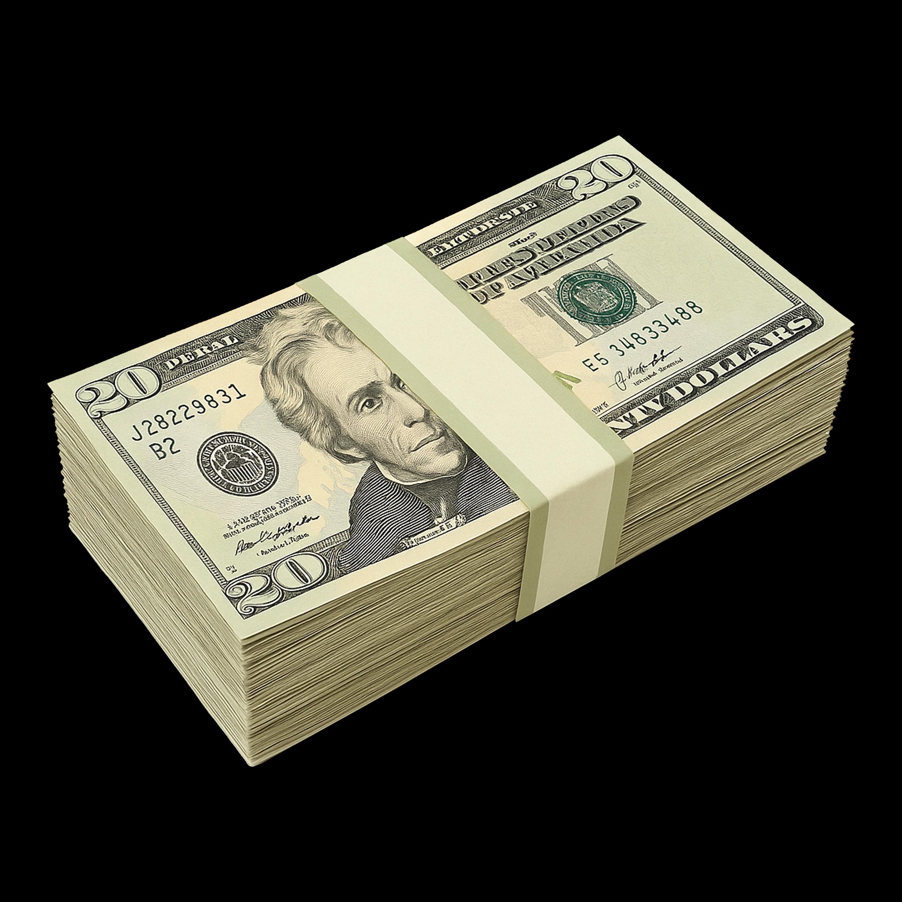 Cash Stack Front Dollar Stack Money PNG Bundle, Cash Stack Clipart, Realistic Money PNG ...
