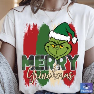 Merry Grinchmas T-Shirt Design Png,Grinch Season Shirt,Grinch Christmas Tee, Funny Grinch Tshirt,Christmas Shirt, Holiday Sublimation Design