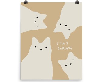 The Curious Cats - Art print