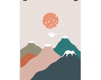 Cat Landscape 193 - Art print