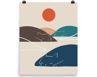 Cat Landscape 1 - Art print