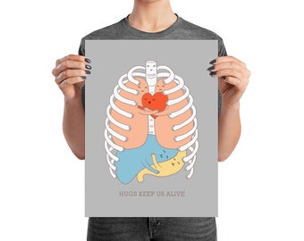 Hugs Keep Us Alive - Art Print