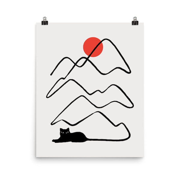 Katze Landschaft 68 - Kunstdruck