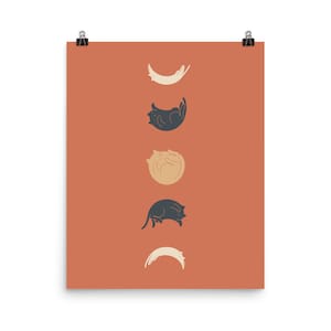 Cat Landscape 61: Meow Phases 2 - Art print