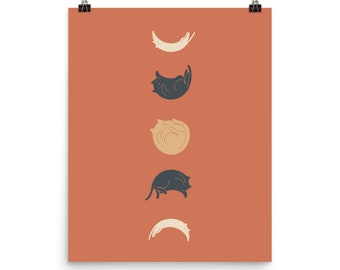 Cat Landscape 61: Meow Phases 2 - Art print