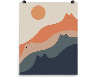 Cat Landscape 90 - Art print