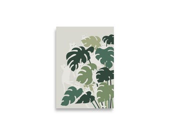 Cat and Plant 47 - Art print
