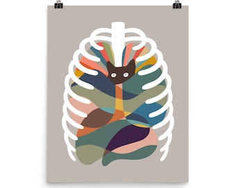 Cat Landscape 107: Here Comes The Cat - Art print