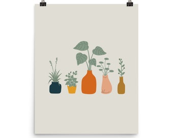 Cat and Plant 9 - Art print