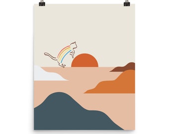 Cat Landscape 31a - Art print