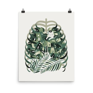 Cat and Plant 56 - Art print