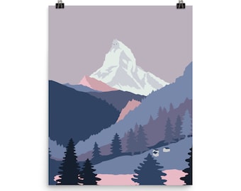 Cat Landscape 178: Purrspective on Matterhorn - Art print