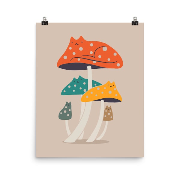 Meowshroom - Kunstdruck