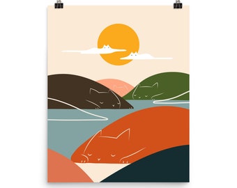 Cat Landscape 104 - Art print