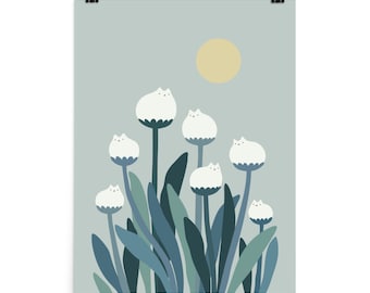 Cat and Plant 76 - Art print