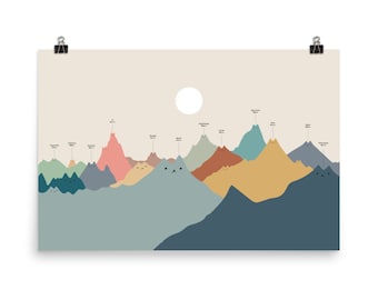 Cat Landscape 115: Himeowlaya - Art print