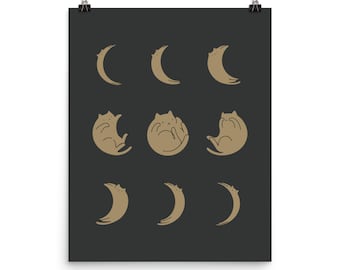 Cat Landscape 136: Cat Moon - Art print