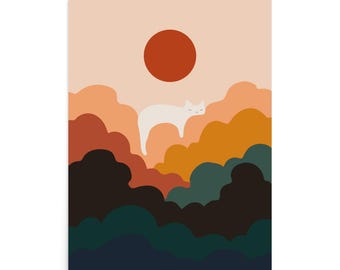 Cat Landscape 217 - Art print