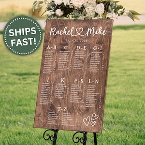 Rustic Wedding Seating Chart, Custom Wood Wedding Sign for Wedding Seating Chart Display Rustic Wedding Reception Decor Seating Chart Sign
