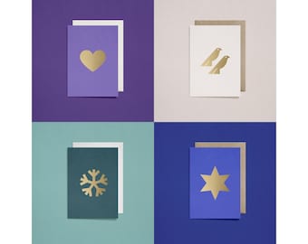 A6 Gold Foil Card Mockup: Customizable Paper, Envelope and Background Color, A6 / A5 Vertical Postcard, PSD Template (Digital Download)