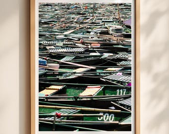 Vietnam Boat Wall Art, Vietnam Travel Photography Print