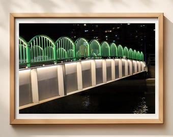 South Korea Bridge Wall Art,  Modern Architecture Poster