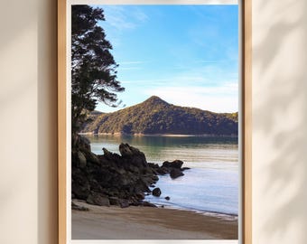 Abel Tasman Coastal Landscape Wall Art, Beach Photography Print