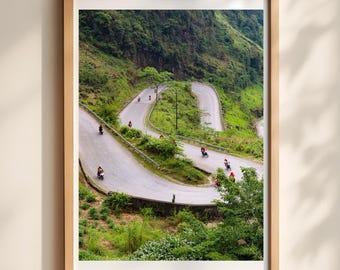 Ha Giang Loop Wall Art, Vietnam Mountain Road Photography