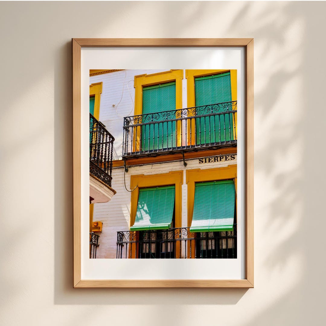 Shutter Print Seville Window Shutter Print | Spanish Architecture Wall Art | Travel ...