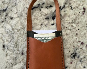 Handcrafted Leather Boot Wallet, Slim Minimalist Design, Full-Grain Leather