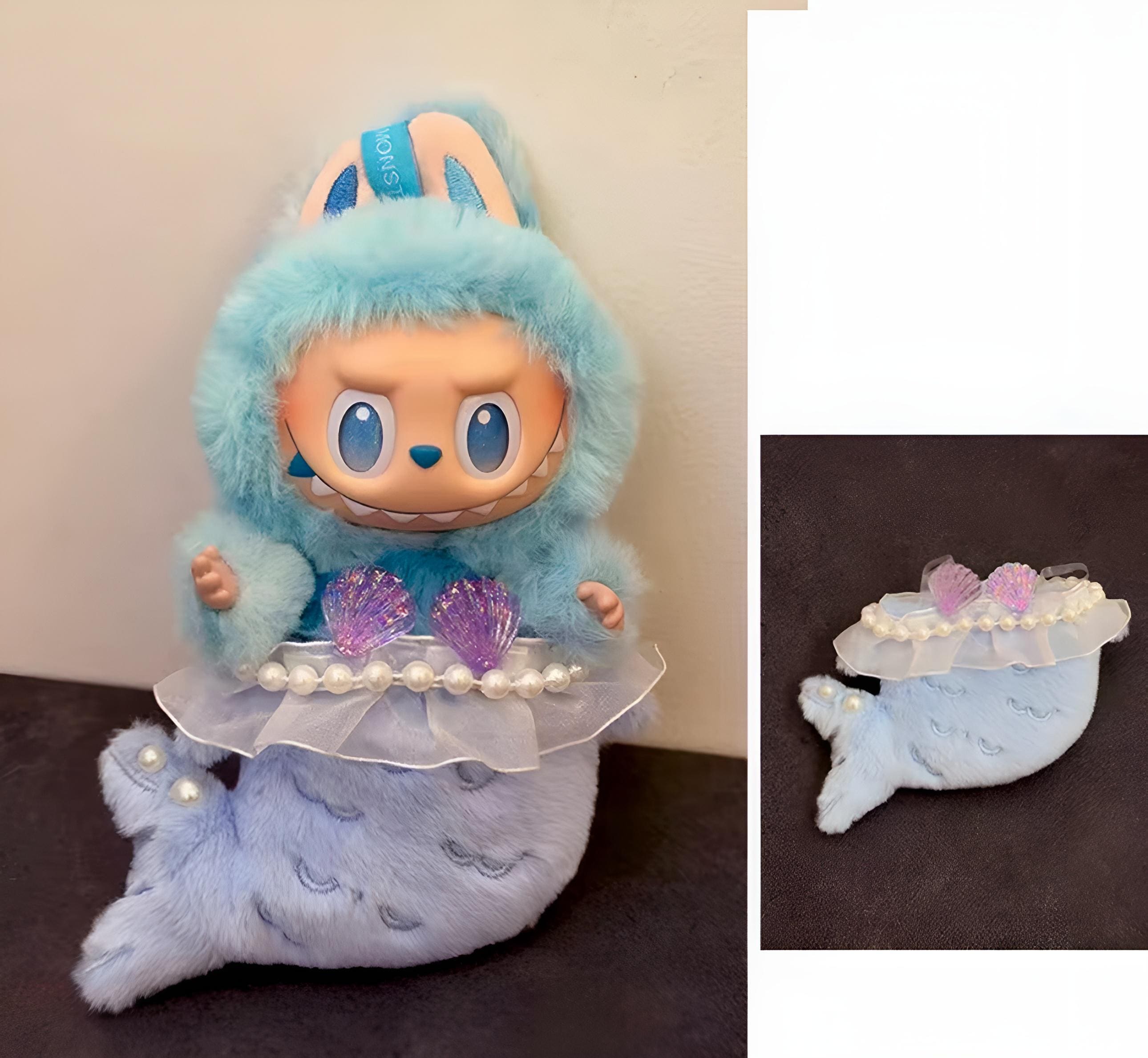 Trending LA MERMAID Luxury Outfits | LABUBU V1 V2 V3 | | Handmade Bespoke Miniature Clothes |  Fashion Designer Dress-up