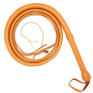 Handmade Cowhide Leather Bull Whip – 4ft to 14ft | Black Whip | Rodeo, Training, Costume , Indiana Jones Whip | Fast Shipping