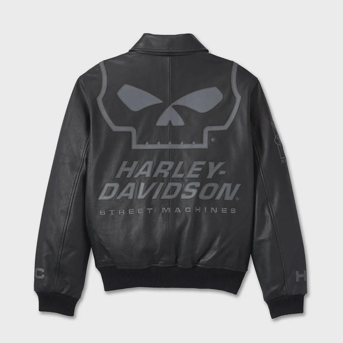 ハーレーダビッドソン ウィリーG スカル レザー バイカージャケット