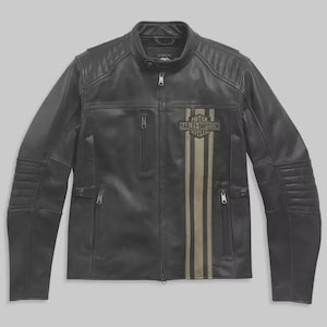 Harley Davidson White Leather Jacket - Etsy