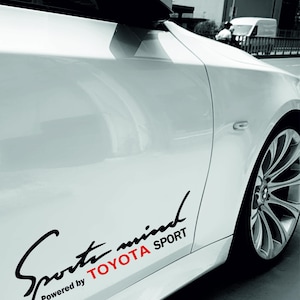 Sports Mind Powered by TOYOTA Sport Racing Venza Tundra Tacoma Sequoia RAV4 Prius Matrix Avalon Corolla Camry 4Runner vinyl sticker sticker
