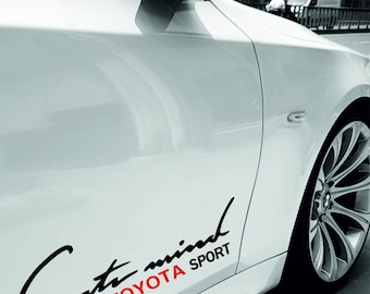 Mente deportiva Desarrollado por TOYOTA Sport Racing Venza Tundra Tacoma Sequoia RAV4 Prius Matrix Avalon Corolla Camry 4Runner Calcomanía de vinilo