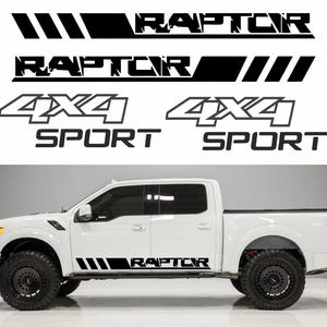 Ford Raptor Sport Ford Raptor 4x4, Ford Auto Raptor F150 Aufkleber Vinyl Aufkleber Aufkleber Auto Aufkleber 4 Stück Tag-Sets 4x4 Adventure universal Aufkleber