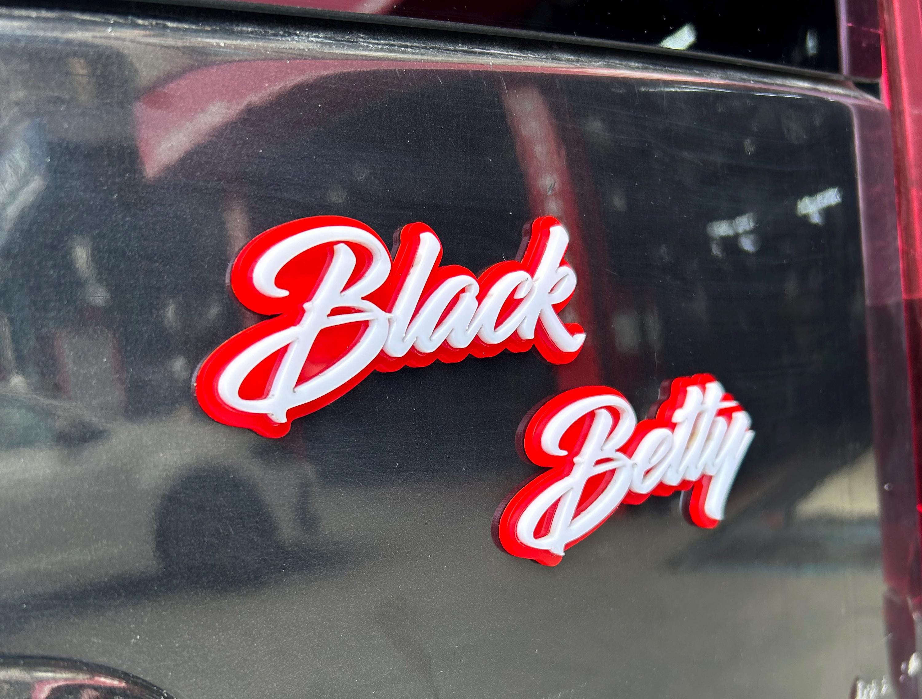 Custom Cursive Font Car Emblem - Custom Colors - Installs in Seconds ...