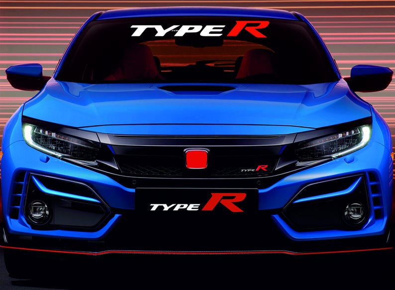 Type R Hard R Sticker Honda TYPER Logo Decal,honda Windshield Vinyl Decal Sticker,civic ...
