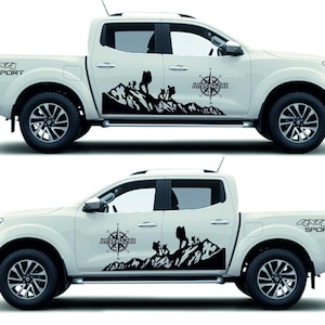 Nissan compass 4 Pcs Panel Door Side Stripes for NISSAN NAVARA - Decal sticker, Nissan NP300 NAVARA