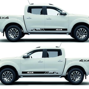 2 Pcs Navara Mountain  Panel Door Side Stripes for NISSAN NAVARA - Decal sticker, Nissan NP300 NAVARA
