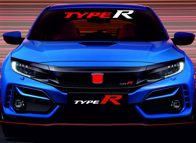 Honda TYPER Logo Decal,honda Windshield Vinyl Decal Sticker,civic ...