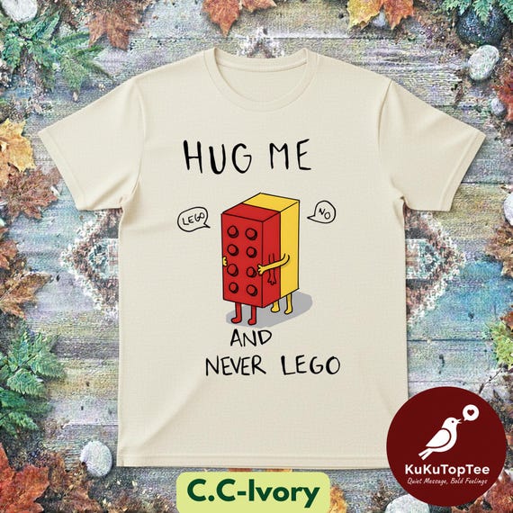 Building Brick Graphic Tee: Retro Toy Art, Soft Ring Spun Cotton (Unisex)