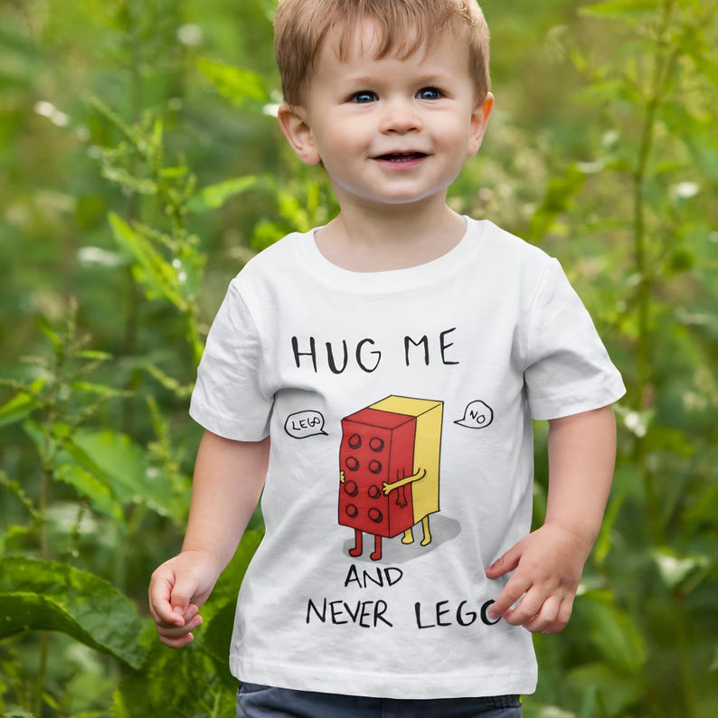 Kinder Bauklotz Shirt, Retro Spielzeug Ziegel T-Shirt, Master Baumeister Geburtstag T-Shirt, Jugend Kleinkind Jungen Mädchen Shirt, Vintage Spielzeug Grafik Bild 1