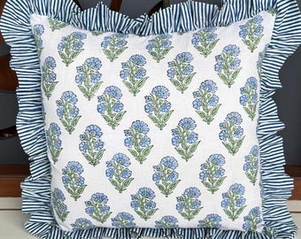 Capa de almofada com estampa indiana | Fronha estilo vintage | Fronha para decoração de casa | Almofada de algodão feita à mão | Almofada decorativa para sofá