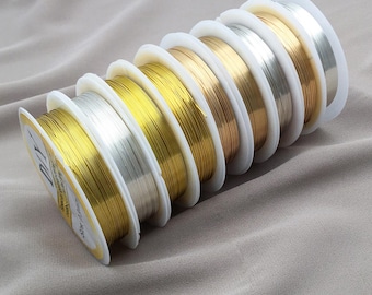1 Roll Copper Wire for Jewelry Making Thin Pure Copper Jewelry Wire Tarnish Resistant Copper Beading Wire for Earrings DIY Craft Accessories