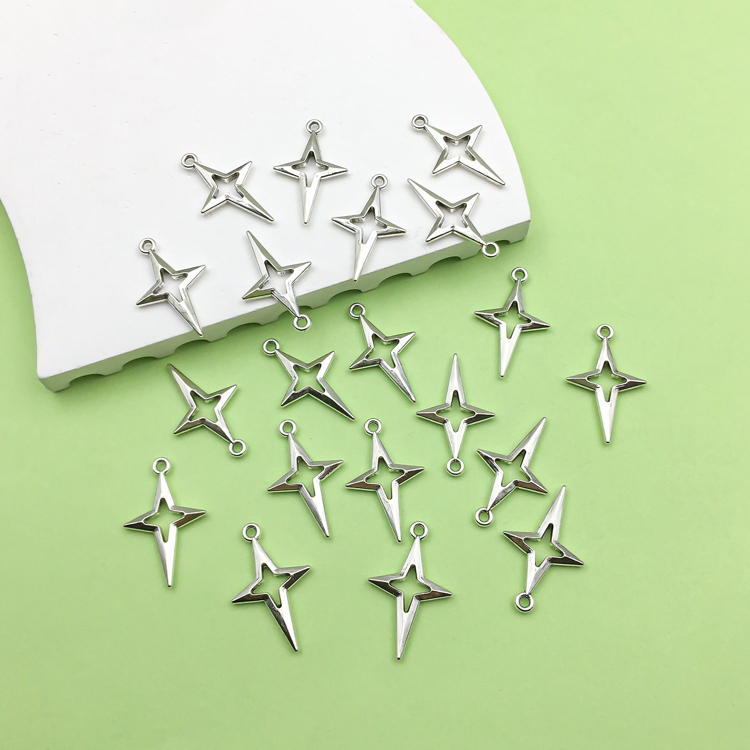 100 Pendentifs étoile Pentacle En Alliage - Charms Pour Fabrication De Bijoux DIY (collier, Bracelet, Boucles D'oreilles) - 6